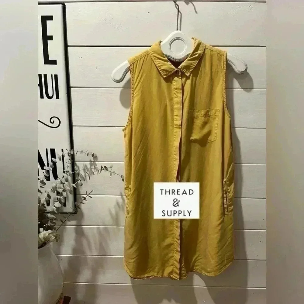 ♦️-50%♦️ THREAD &  SUPPLY yellow dress size L